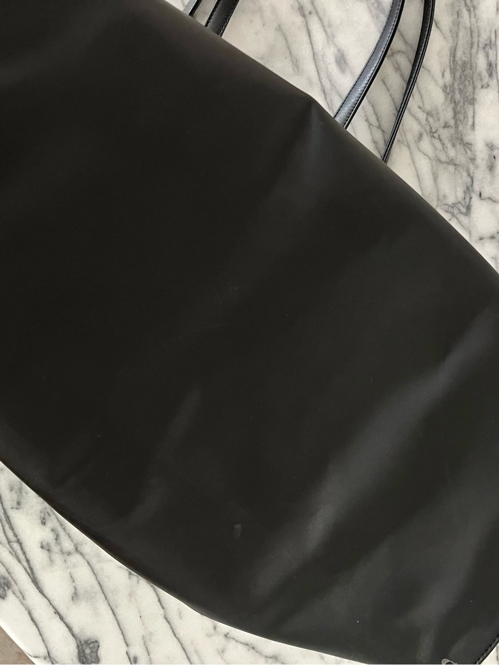Telfar Large Black Shopping Bag Vegan Leather Embossed Logo Classic Large Tote - Picture 10 of 10
